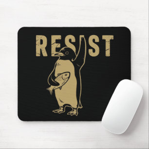 Penguin Resist Penguins Protest Against Tariffs Mouse Mat