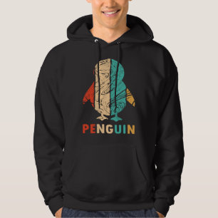 Penguin Retro Emperor Sea Bird King Penguin  Pengu Hoodie