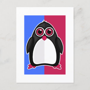 Penguin Retro Postcard