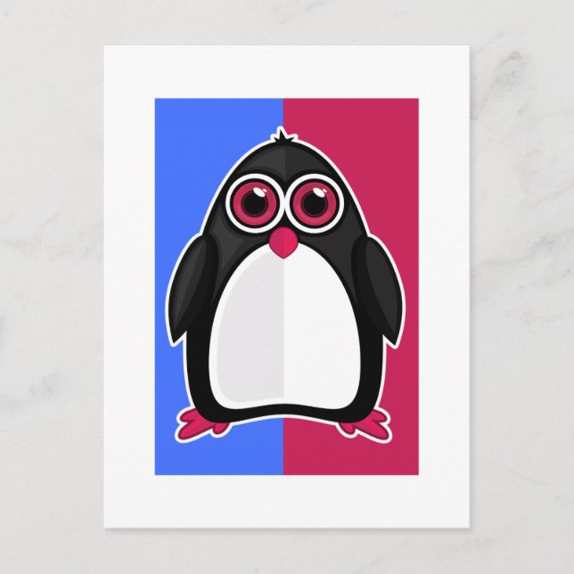 Penguin Retro  Postcard (Front)