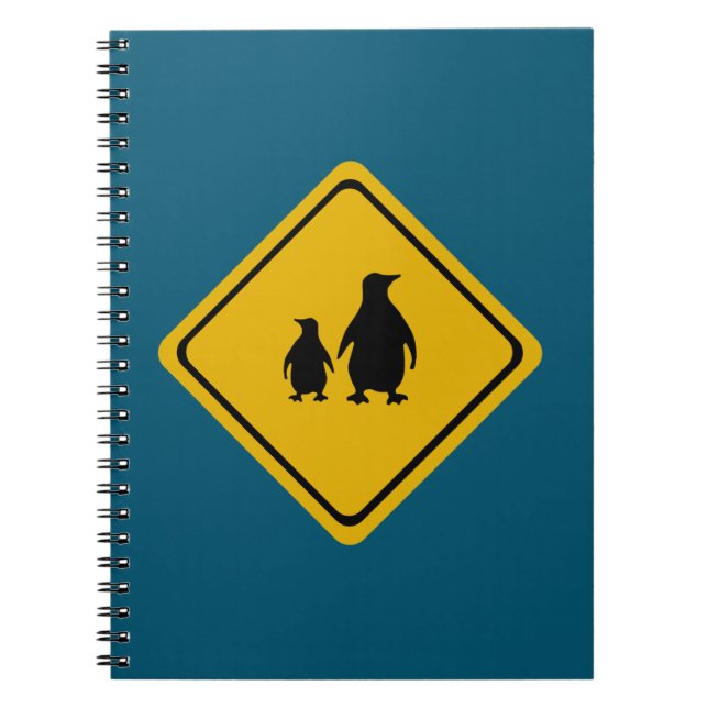 penguin road sign notebook (Front)