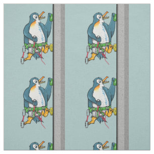 Penguin Rock Climbing Fabric
