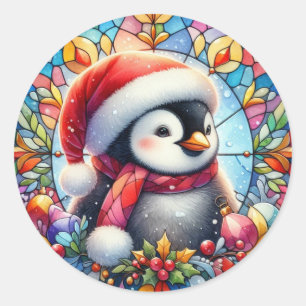Penguin Round Stickers