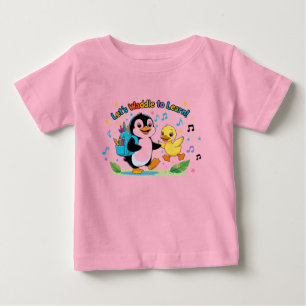  Penguin’s First Day of School Baby T-Shirt