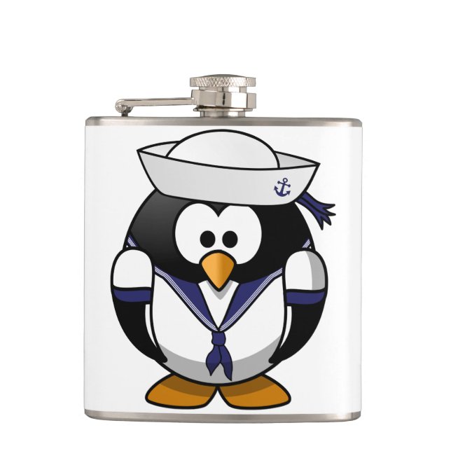 Penguin Sailor Flask (Front)