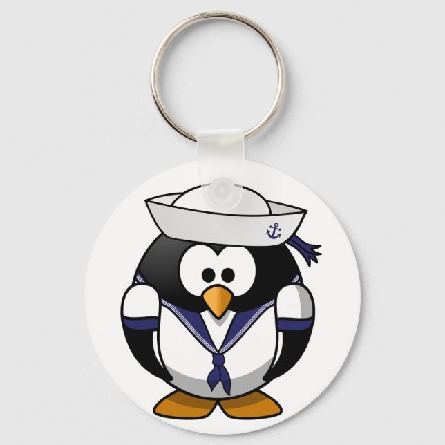Penguin Sailor Keychain (Front)
