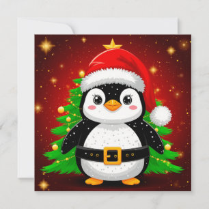 🐧 Penguin Santa Christmas Tree Holiday Fun ✨