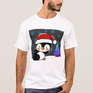 Penguin Santa  says merry Christmas T-Shirt