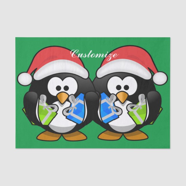 Penguin Santa  Thunder_Cove  Tissue Paper (Front)