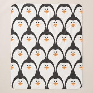Penguin seamless pattern. sherpa blanket
