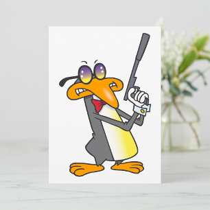 Penguin Secret Agent Invitation