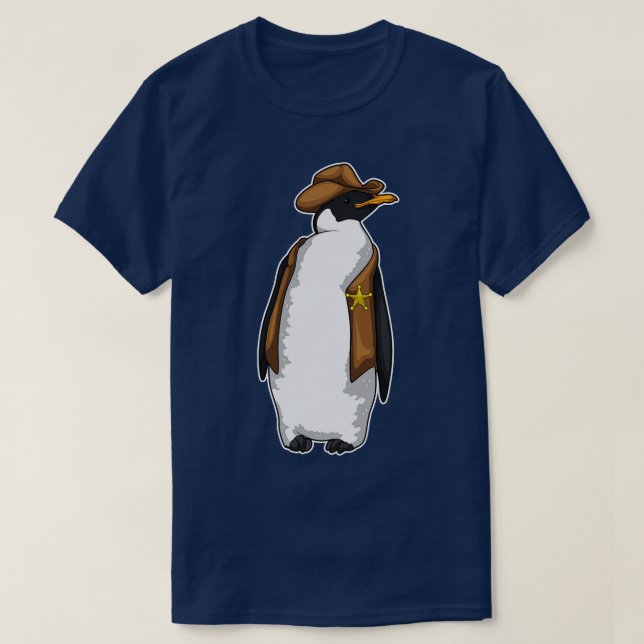 Penguin Sheriff T-Shirt (Design Front)
