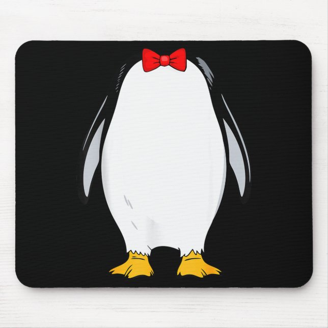 Penguin Shirt Adult Men Women Kids Penguin Costume Mouse Mat (Front)