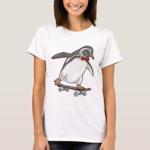 Penguin Skater Skateboard T-Shirt