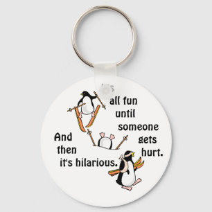 Penguin Ski Adventure Key Ring