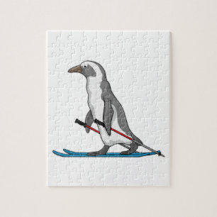Penguin Skier Ski Jigsaw Puzzle