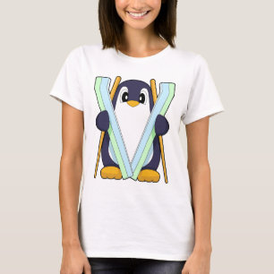 Penguin Skier Ski Winter sports T-Shirt