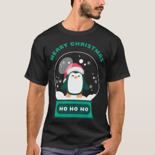 Penguin Snow Globe Merry Christmas Winter T-Shirt