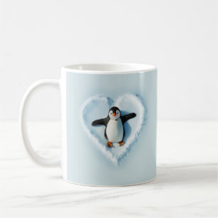 Penguin Snow Heart Coffee Mug