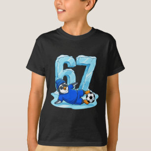 Penguin Soccer 67 Ice Slide Funny Winter Sports T-Shirt