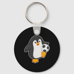 Penguin Soccer Player Soccer Sports Key Ring