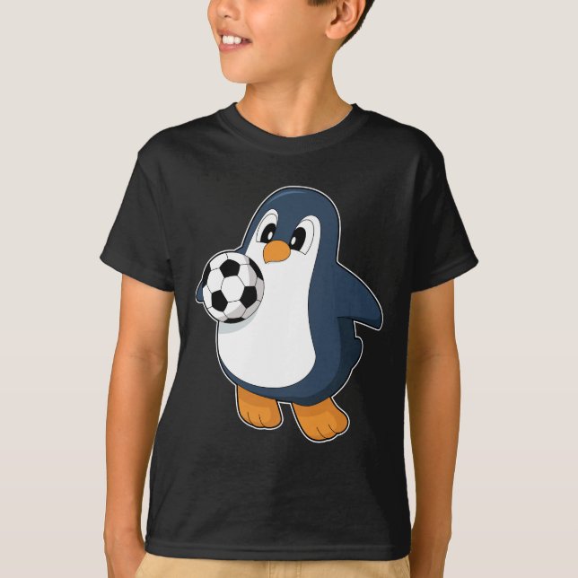 Penguin Soccer player Soccer T-Shirt (Front)