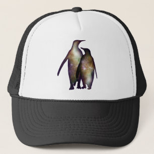 Penguin space trucker hat
