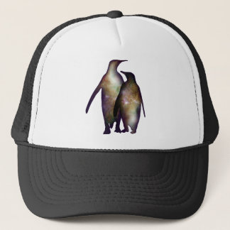 Penguin space trucker hat