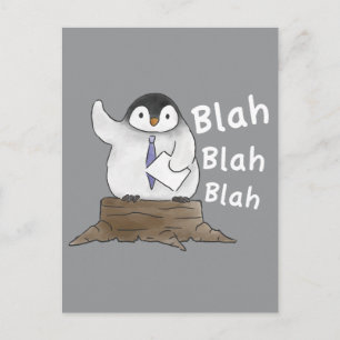 Penguin Speech  Postcard