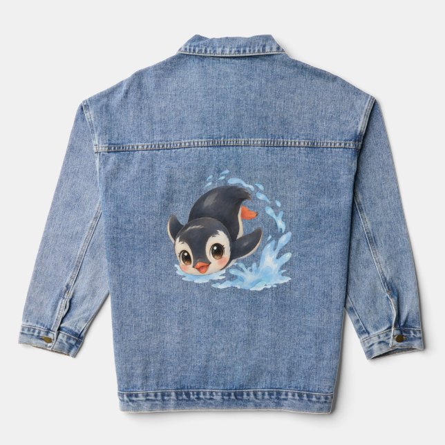 Penguin Splash Denim Jacket (Back)
