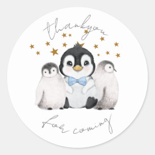 Penguin Star Party Thankyou Sticker
