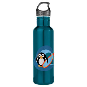 Penguin surfer 710 ml water bottle