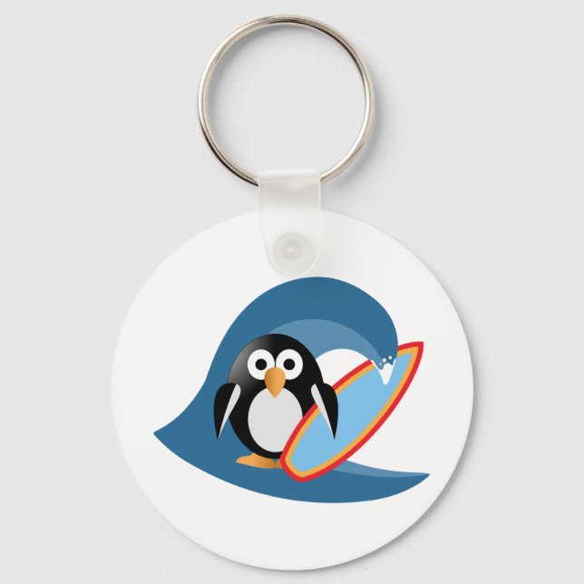 Penguin surfer key ring (Front)