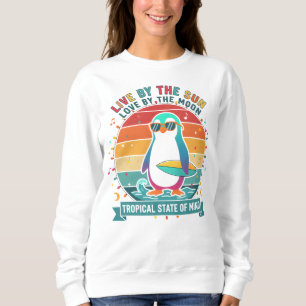 Penguin Surfer Long Sleeve Sweatshirt