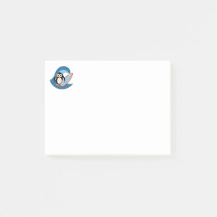 Penguin surfer post-it notes