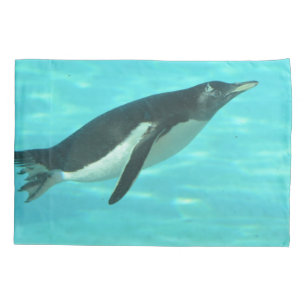 Penguin Swimming Underwater Pillowcase