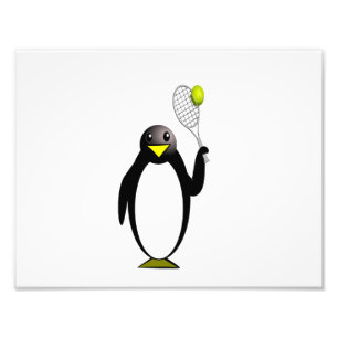 Penguin Tennis Photo Print