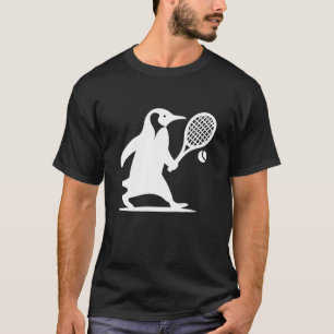Penguin tennis player silhouette minimalist T-Shirt