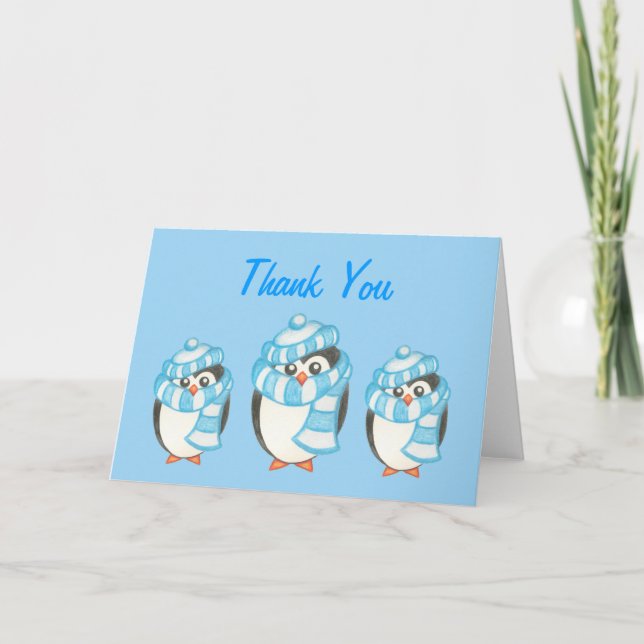 Penguin Thank You Card (Front)