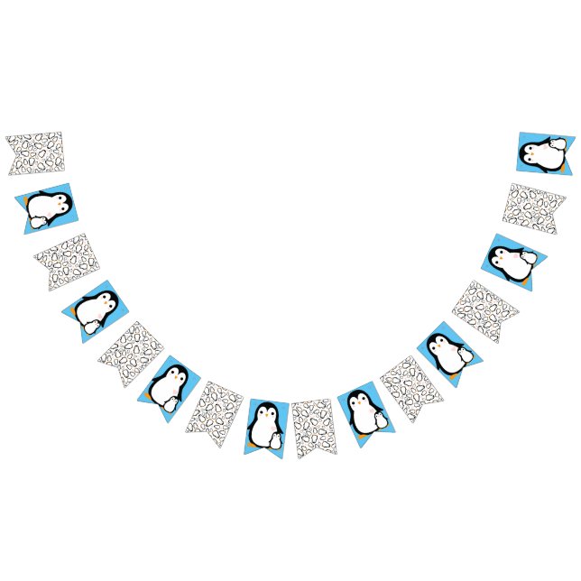 Penguin Theme Baby Shower Cute Bunting (All)