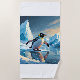 Penguin Themed Beach Towel