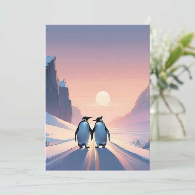 Penguin Themed Invitation (Standing Front)