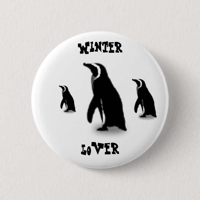 Penguin time 6 cm round badge (Front)