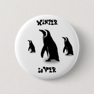 Penguin time 6 cm round badge