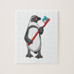 Penguin Tooth brush Jigsaw Puzzle
