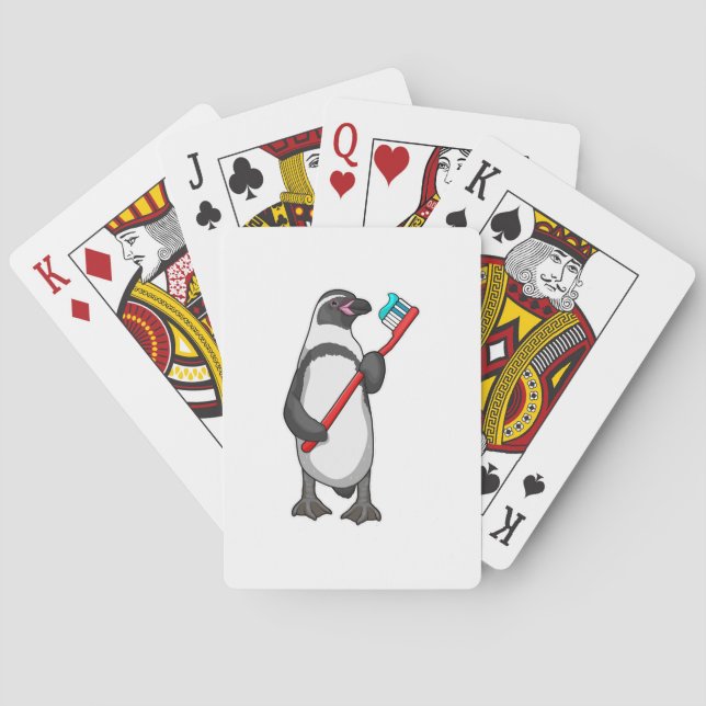 Penguin Tooth brush Playing Cards (Back)
