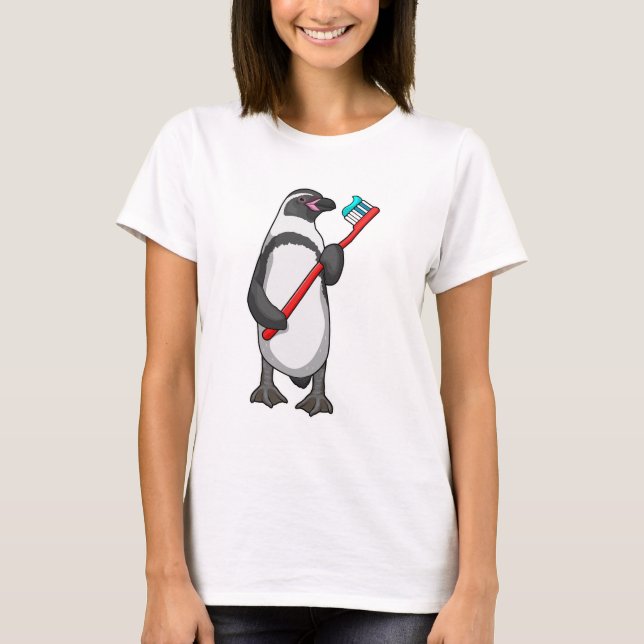 Penguin Tooth brush T-Shirt (Front)