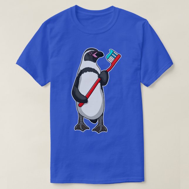 Penguin Tooth brush T-Shirt (Design Front)
