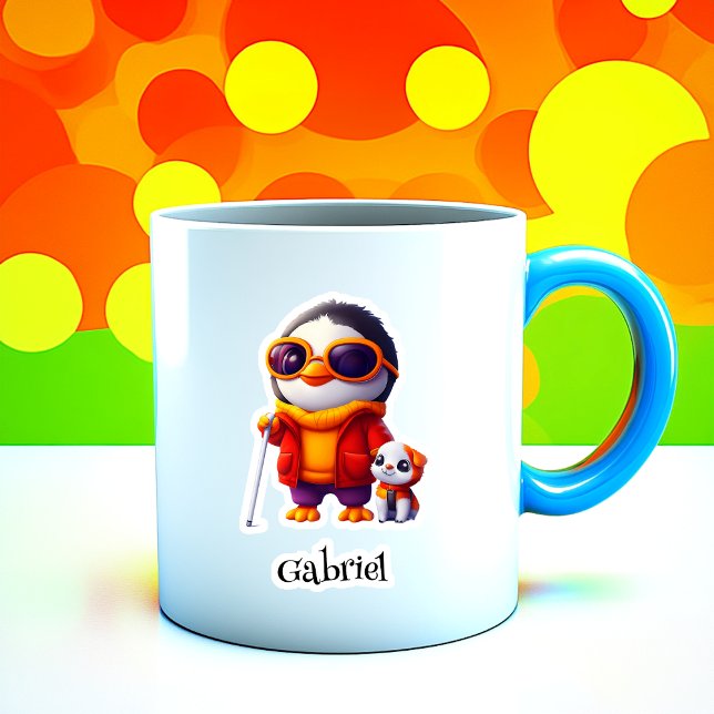 Penguin Traveller Personalised Vinyl Sticker (Creator Uploaded)