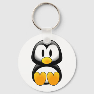 Penguin tux image key ring
